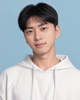 Korean actor known for his role in 'The Man Who Knew Too Much' in a white hoodie.