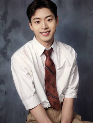 A man in a white shirt and tie posing for a picture.