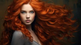 Belle femme rousse aux longs cheveux et aux yeux bleus, l'une des plus belles couleurs de cheveux au monde.