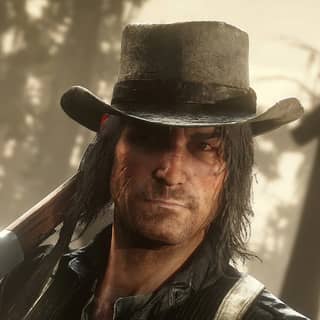 Red Dead Redemption 2 - el mejor juego de vaqueros de la historia. Un hombre con sombrero y un bate de béisbol en la mano.