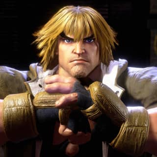 Street Fighter x Tekken screenshot: person holding a glove in game. The King of Fighters new fighting game.