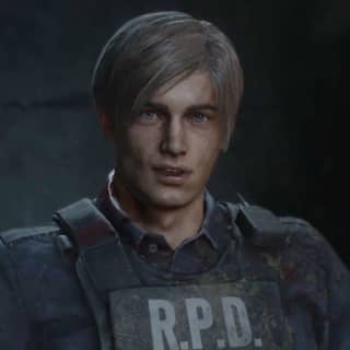 The character in Resident Evil is wearing a police uniform with a vest and a t-shirt that says RPD.