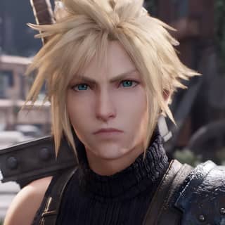 final fantasy vii remake: a person with a gun in a city