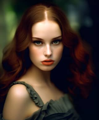red haired woman with long hair
