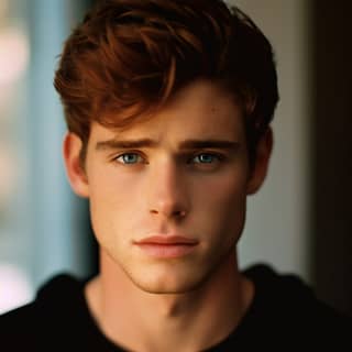 This 18-year-old guy with dark auburn bright blue eyes broken nose Bryan Greenberg (Jake Jagleski - one tree hill)