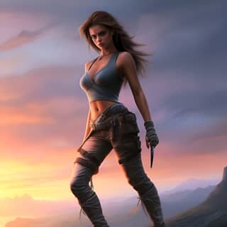 lifelike cinematic move lara croft is going to clean the body sweaty appealing kind nice and loyal happy top 10%