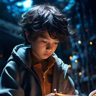 Canon EF 50mm f/1 8 STM gloomy light, a boy reading a book in the dark