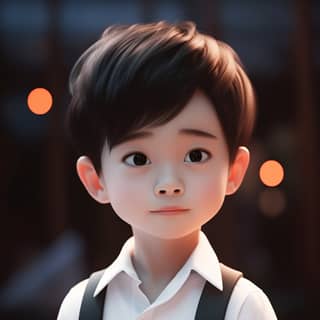 A handsome Chinese boy with a side face sweating cute boy cinema lights--iw4