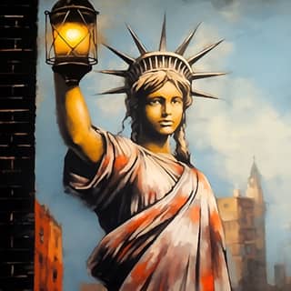 illuminated Gaslamp