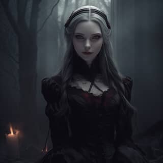 make less variation to the image minimal change to the appearance make the background dark and gothic