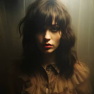 Beautiful woman in smoke and mirrors Extreme close-up Photography by Todd Hido Haunting Eerie Isolation