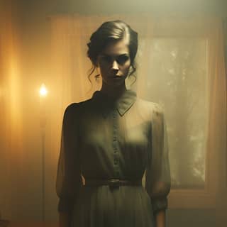 Beautiful woman in smoke and mirrors Photography by Todd Hido Haunting Eerie Isolation