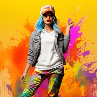 artist and digital painter kaylali in the style of color splash full body loose paint application uhd image digital art