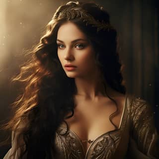 arwen, beautiful woman in medieval dress