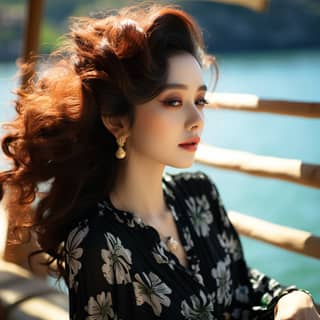 Fan Bingbing beautiful chinese woman oval-shaped face delicate makeup ultra realistic detailed face high detail close-up of