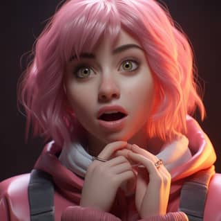 max look like the girl shows her tongue and teases others cosplay