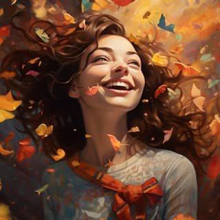 happiness, autumn girl by james kennedy