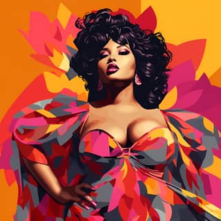 Lizzo as Andy Warhol pop art