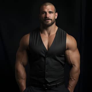 30 years old fat muscled bodybuilder powerlifter body muscular buff jacked man with broad shoulders and massive pecs strong