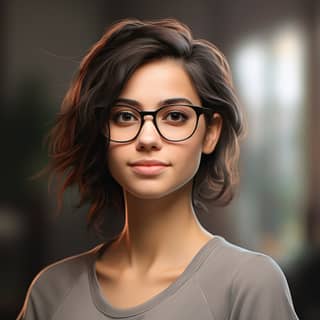 a profeesional female ux designer that can be used as an avatar for a business card