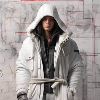 sportware Moncler Grenoble Design the best-dressed celebrities Leonardo Da Vinci manuscript pencil drawing and Renderman