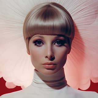 Barbra Streisand in Dior 1962 style of Bert Stern backlight