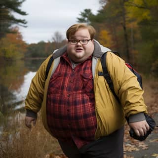 Paul Walter Hauser reenactando la parodia de Chris Farley 'Van Down by the River'.