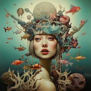 randomize this, with a hat full of fish and other sea creatures