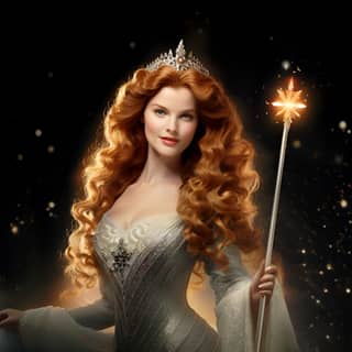 Glinda the good witch strikingly beautiful and eternally youthful exudes an aura of beauty and power She wears a splendid