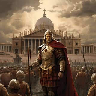 the Vatican surrounded by strong Roman solders ruling all of Europe in God’s name