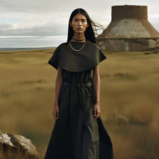 I-D Magazine photography peruvian female full body soft natural beauty yeezy and rick owens style fashion clothing standing