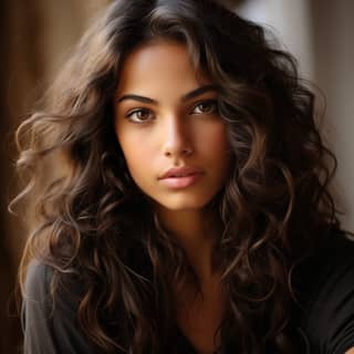 Shemsy Lamiri beautiful 25-year-old Moroccan girl beautiful warm olive complexion small cheeks freckles deep dark brown eyes