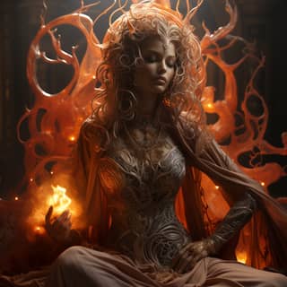 Cipta makhluk jin yang memukau secara visual dan lain dunia yang mewakili misteri dan keajaiban essensi mistik Islam dengan elemen seperti api tidak berasap, ciri-ciri ethereal, dan sifat-sifat unik yang membawa potensi kebaikan dan misteri sejati makhluk ini.