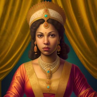 in an indian dress