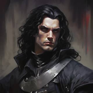 vampire hunter D "berserk apostles" classic rpg game character portrait old school painterly grimdark berserk anime CRPG