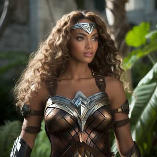 Beyonce Knowles as Wonder Woman garden walk, wonder woman in the movie wonder woman