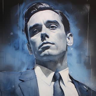 Cyanotype Charcoal Drawing Impressionism FLoating Galaxy Portrait Art Surrealism Mesmerizing John Larriva Pop Art Deco