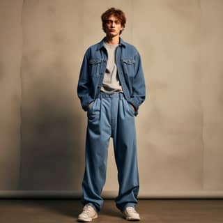 an outfit for men spring/summer 2025 in the style of the brand named Closed including denim lookbook