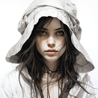 Pencil character sketch by Sabbas Apterus casual posture detailed facial expression compelling composition white background