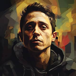 The canserbero singer, in a hoodie