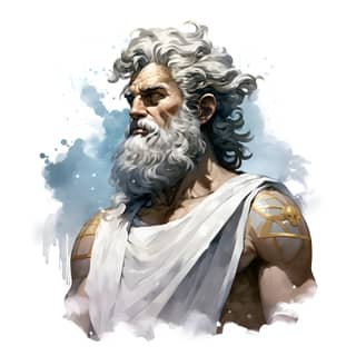 greek god, an old man with a beard