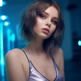 rei neon genesis evangelion in the style of movie scene glamorous poolcore