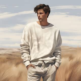 a sweater menswear spring-summer 2025 in the style of the brand called Closed casualwear photo realistic with clear details