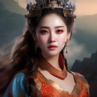 Game of Thrones 中的中国公主带着雪花和霜​​。