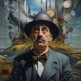 whatever you like in the style of dali oilpaint photorealism