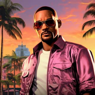 will smith full size, the cover of grand theft auto v