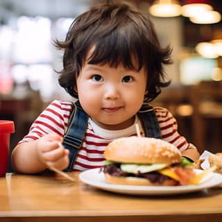 그 사랑스러운 통통한 아이는 많이 먹고 있습니다.