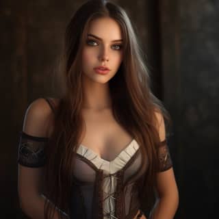 https://s mj run/l0bQU7BphyM https://s mj run/IaN4vFzaxxM full body of with long straight brown hair that goes down to her