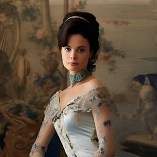 Di ruang tamu indah Istana Schönbrunn pada tahun 1890, Archduchess Maria Luisa of Habsburg, contoh teladan keanggunan dan ketajaman, berpakaian mengikut fesyen Belle Époque, memimpin majlis berkumpulnya bangsawan, diplomat, dan artis. Bilik itu dihias dengan lampu gantung mewah, kain rupawan, dan perabot yang cantik mencerminkan kemegahan mahkamah Habsburg.