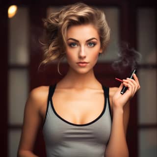 https://s mj run/pJ2de8EHdY8 dating profile full torso selfie sandy blonde short length messy hair in mini buns or pigtails